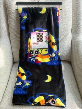 Powerpuff Girls Halloween Blanket 50x70 Plush Throw Black Witch Devil Viral NWT